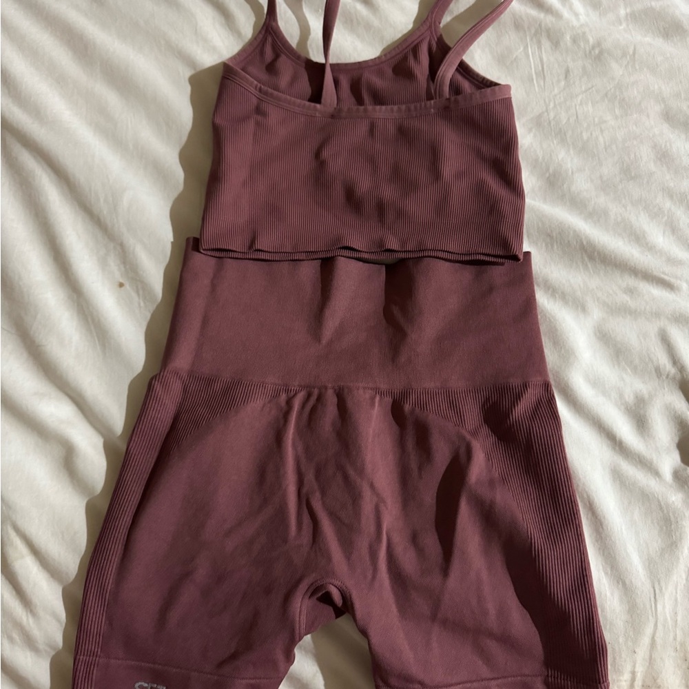 SET Active Dusty Rose Ribbed Set - Picture 2 of 2